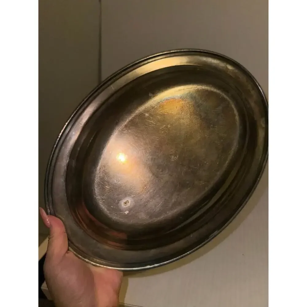 Antique Silver-Plated Serving Bowl 9